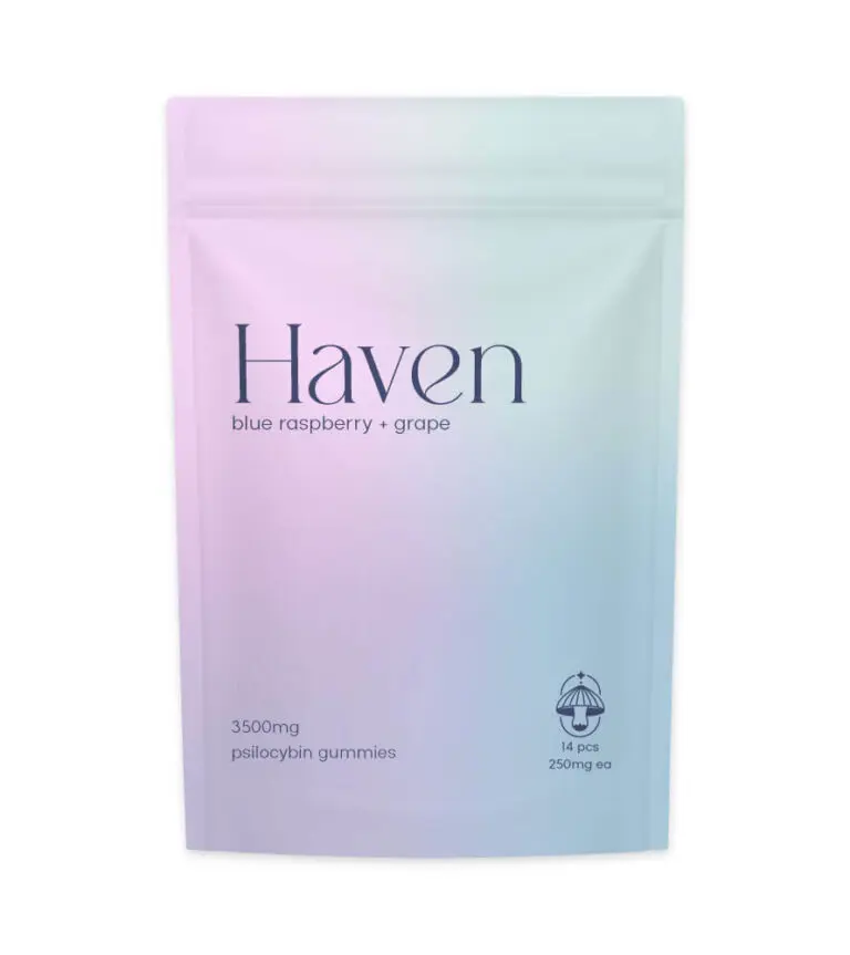 Haven Psilocybin Gummies - Blue Raseberry & Grape - 3500mg